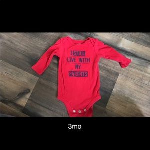 3mo long sleeve graphic onesie